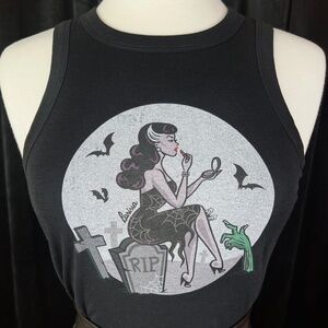 Never worn Mischief Made Spooky Crop Tank Sz 2XL